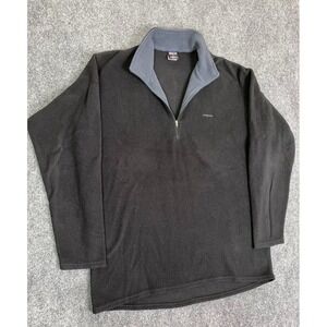 Patagonia Capilene Black Fleece 1/4 zip Polyester Long Sleeve High Neck Size Xl